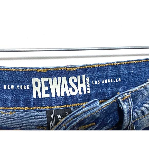 Rewash High Rise Mom Jeans Distressed Medium Wash Cotton Stretch Womens 5 / 27 - Picture 5 of 11